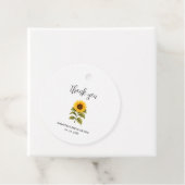 Dank je Zonnebloemen Bruidsfeestje Bedankjes Labels (In situ)