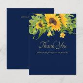 Dank je Zonnebloemen Marineblauw (Voorkant / Achterkant)