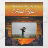 Dank Je Zonsondergang 2584 Wijn Etiket (Enkel label)