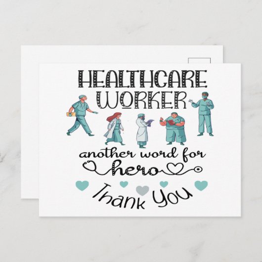 Dank Je Zorgheld Briefkaart (Voorkant / Achterkant)