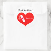 Dank je zuster Appreciation Heart Ronde Sticker (Tas)