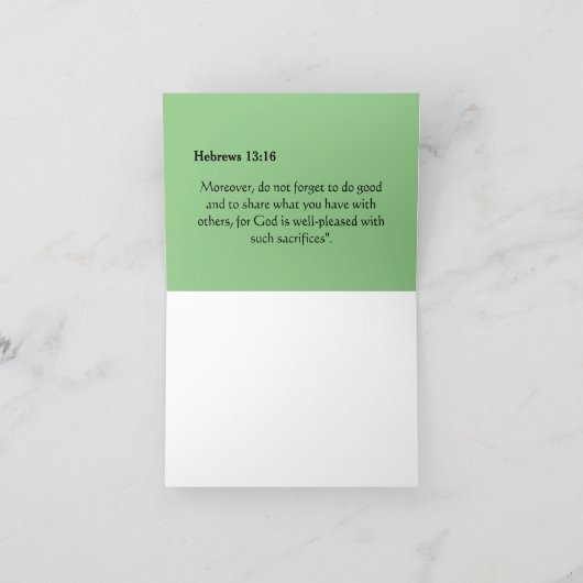 Dank je, zuster. bedankkaart (Binnen)