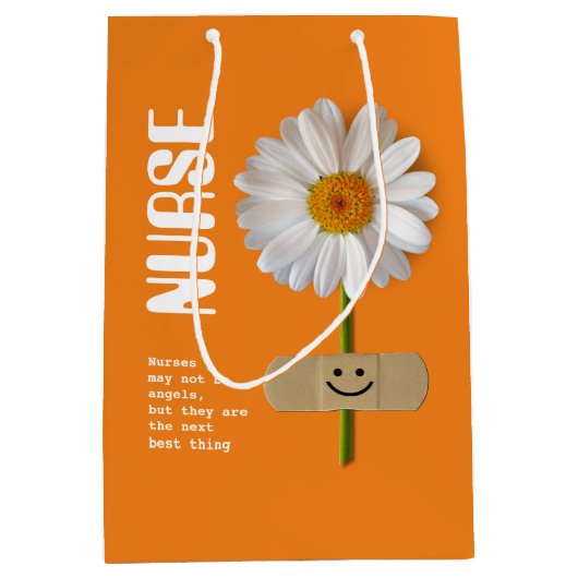 Dank je zuster. Smiling Daisy Medium Cadeauzakje (Voorkant)