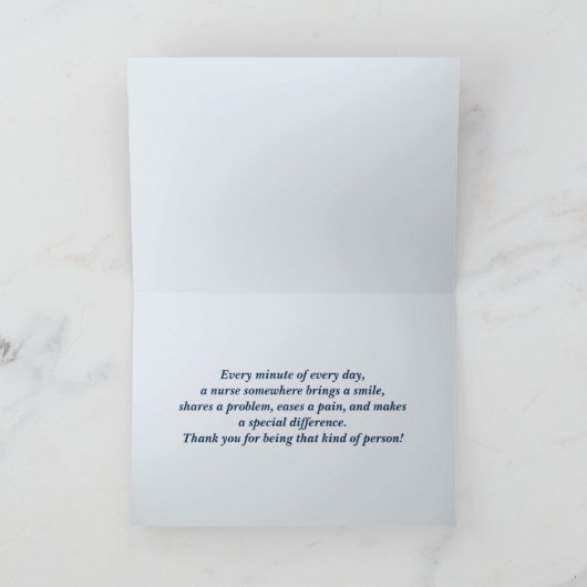 Dank je, zuster. Stethoscoop en Daisy Bedankkaart (Binnen)