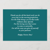 Dank je zuster. Stethoscoop en Daisy Kaart (Achterkant)