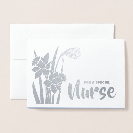 Dank je, zuster. Veerdedils en stethoscoop Folie Kaarten (Voorkant met envelop)