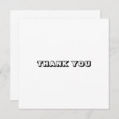Dank je, zwart witte kaart (Voorkant / Achterkant)
