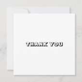 Dank je, zwart witte kaart (Voorkant)
