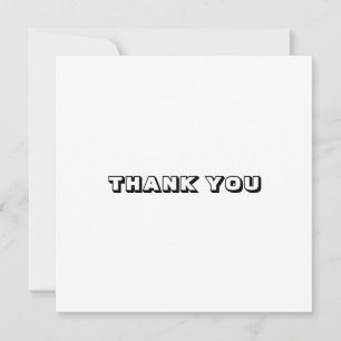 Dank je, zwart witte kaart