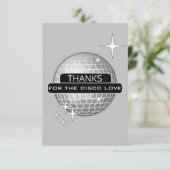 DANK JEWEL Voor Disco Liefdesbal Retro Verjaardag Bedankkaart (Staand voorkant)