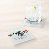 Dank Jezus Glazen Onderzetter (Schuin)