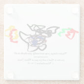 Dank Jezus Glazen Onderzetter (Achterkant)