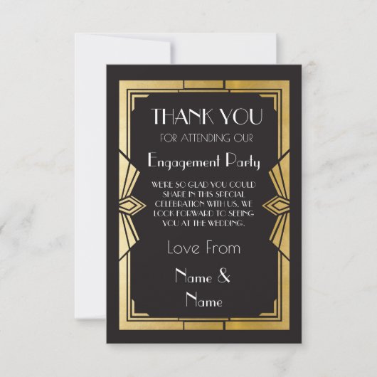 Dank jullie Kaarten van de Verloving Wedding Party (Voorkant)