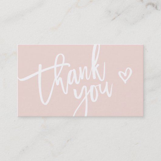 DANK JULLIE modern business insert label blush roz (Voorkant)