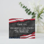 Dank jullie veteranen. briefkaart (Staand voorkant)