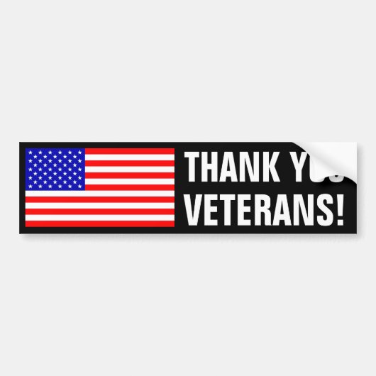 Dank jullie veteranen! bumpersticker (Voorkant)