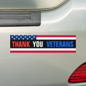 Dank jullie veteranen! bumpersticker (Op auto)