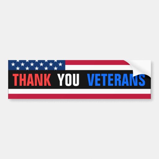 Dank jullie veteranen! bumpersticker (Voorkant)