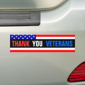 Dank jullie veteranen! bumpersticker (Op auto)