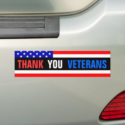Dank jullie veteranen! bumpersticker (Op auto)