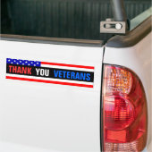 Dank jullie veteranen! bumpersticker (Op Truck)