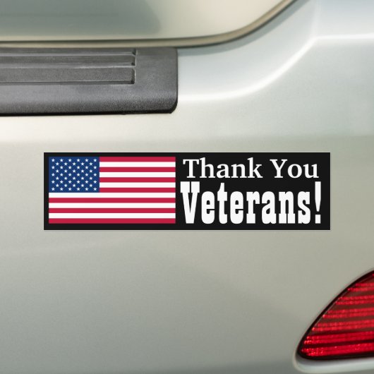 Dank jullie veteranen! bumpersticker (Op auto)