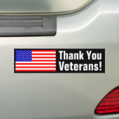 Dank jullie veteranen! bumpersticker (Op auto)