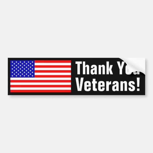 Dank jullie veteranen! bumpersticker (Voorkant)