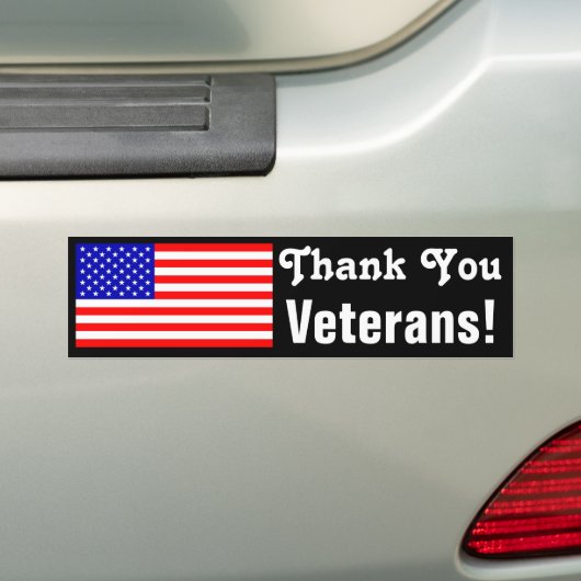 Dank jullie veteranen! bumpersticker (Op auto)