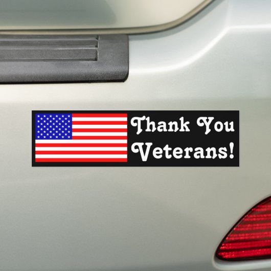 Dank jullie veteranen! bumpersticker (Op auto)