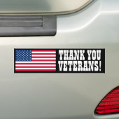 Dank jullie veteranen! bumpersticker (Op auto)