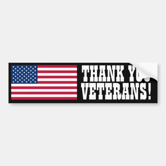 Dank jullie veteranen! bumpersticker (Voorkant)
