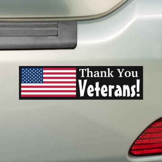 Dank jullie veteranen! bumpersticker (Op auto)