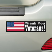 Dank jullie veteranen! bumpersticker (Op auto)