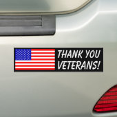 Dank jullie veteranen! bumpersticker (Op auto)