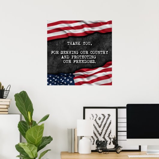 Dank jullie veteranen. poster (Thuiskantoor)