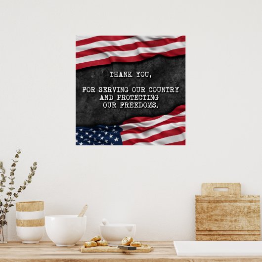 Dank jullie veteranen. poster (Keuken)