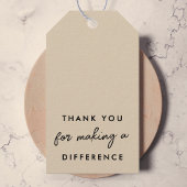 Dank jullie voor het maken van een verschil cadeaulabel
