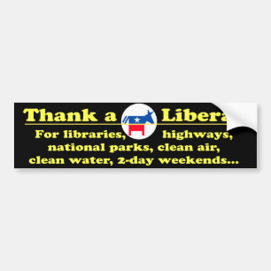 Dank Liberaal voor heel wat uw voorrechten Bumpersticker
