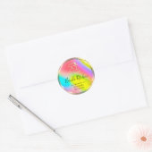 Dank Logo Kitchen voor het koken van Chef Rainbow Ronde Sticker (Envelop)