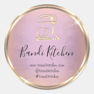 Dank Logo Kitchen voor het koken van het Tsjetsjee Ronde Sticker