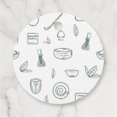 Dank Matcha Bruidsuitnodiging Bedankt  Bedankjes Labels (Achterkant)