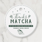 Dank Matcha Bruidsuitnodiging Bedankt  Bedankjes Labels (Voorkant)