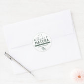 Dank Matcha Bruidsuitnodiging Bedankt  Ronde Sticker (Envelop)