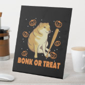 Dank Meme Cheems Halloween Hond Reclamebord Met Voetstuk (Insitu)