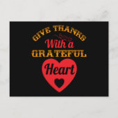 Dank met een dankbaar hart briefkaart (Voorkant)