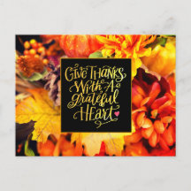 Dank met een dankbaar hart Thanksgiving