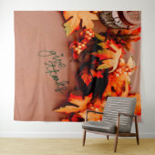 Dank met herfstbladeren Thanksgiving Wandkleed (In Situ (horizontaal))