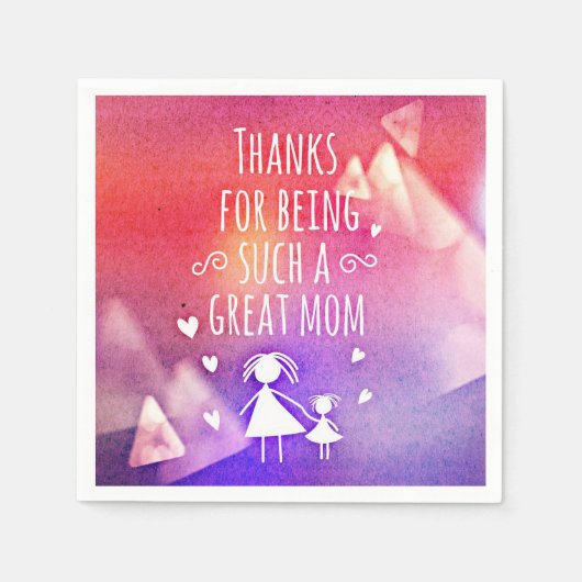 Dank met Moederdag Servet (Voorkant)