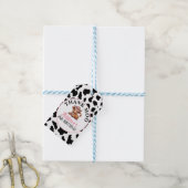 Dank Moo Baby Koe Print Cadeaulabel (Met Touw)